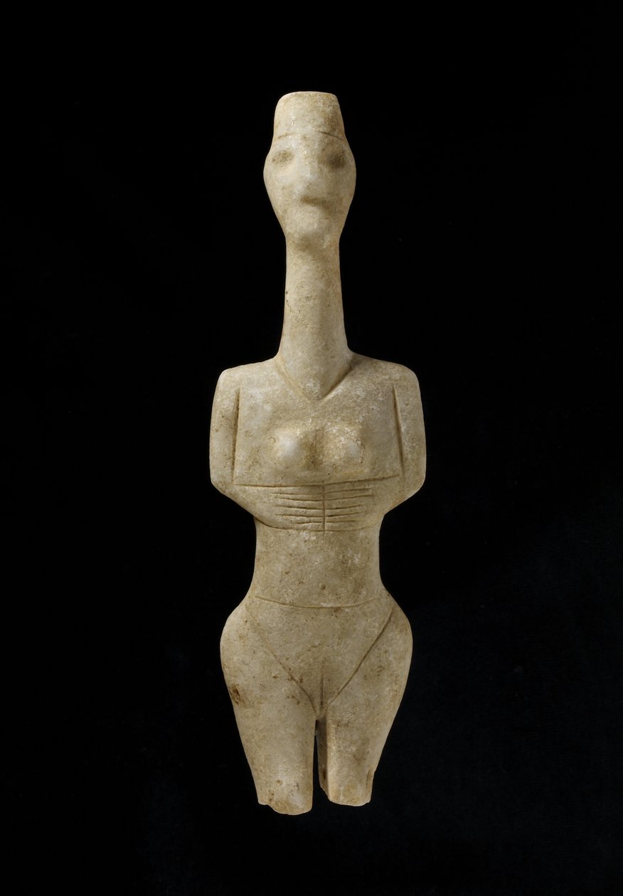 تمثال سيكلاديك ، ناكسوس ، c.3000-2000 قبل الميلاد (رخام) بواسطة اليونانية