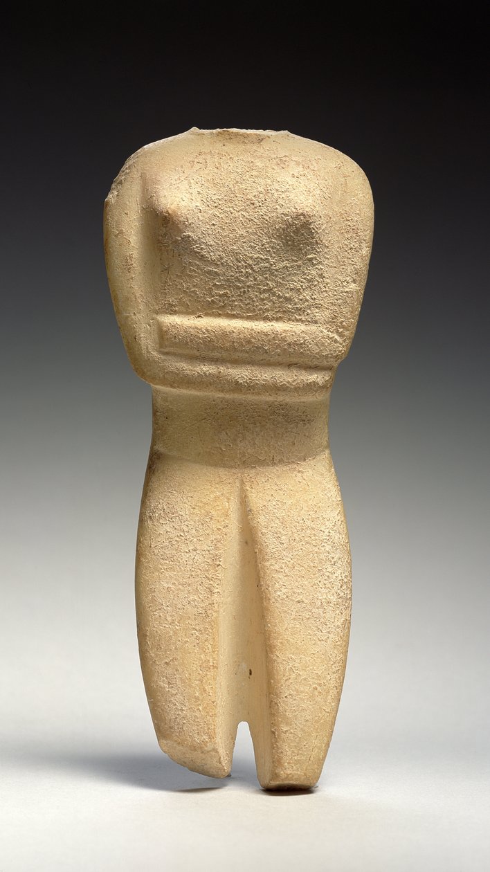 الرقم السيكلادي ، Spedos ، c.2700-2500 قبل الميلاد (رخام) بواسطة اليونانية