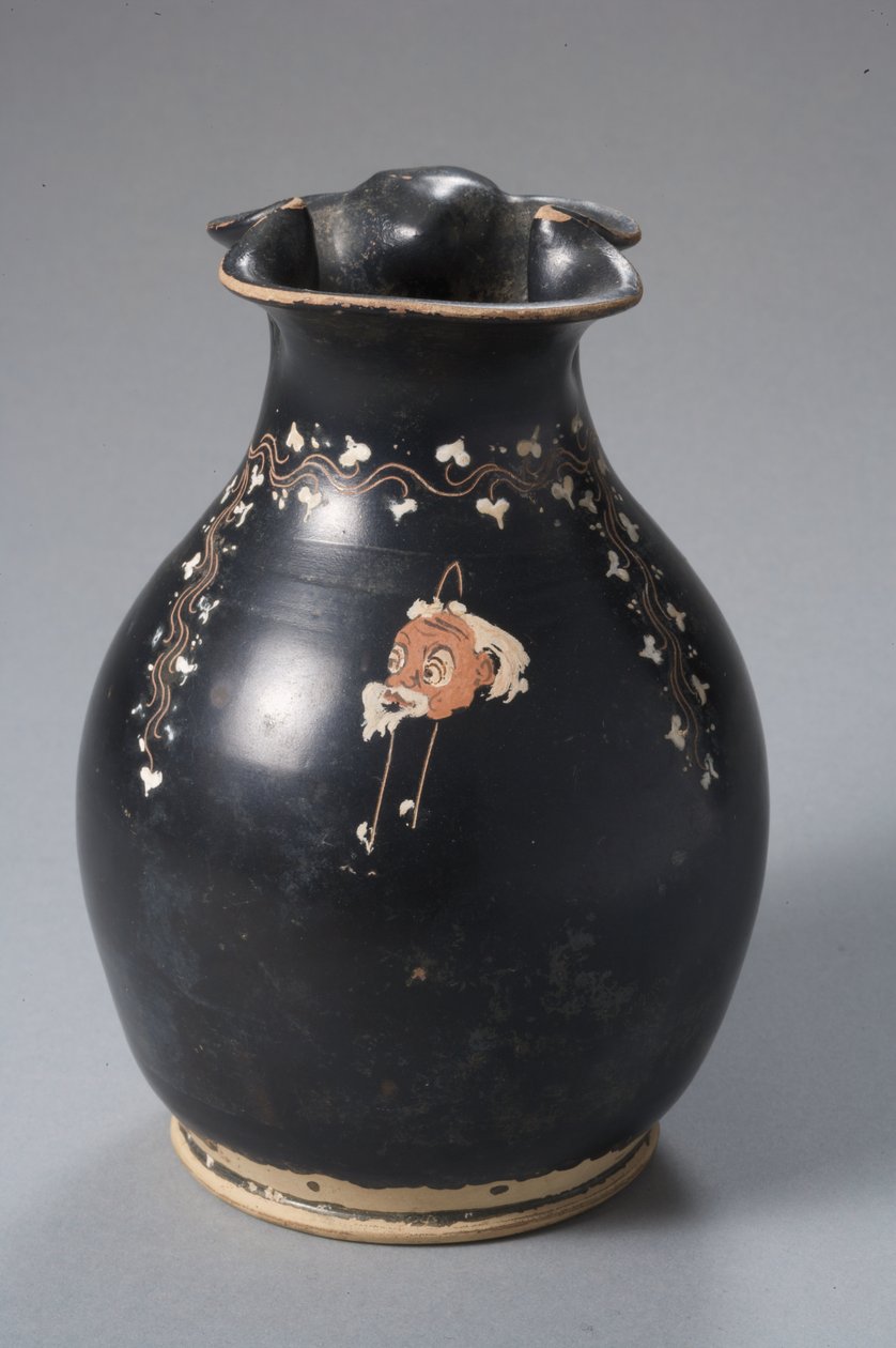 Gnathian oinochoe المزجج ، مجموعة Konnakis بواسطة اليونانية