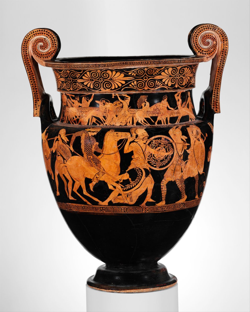 Terracotta volute-krater ، c.450 قبل الميلاد (الطين) بواسطة اليونانية