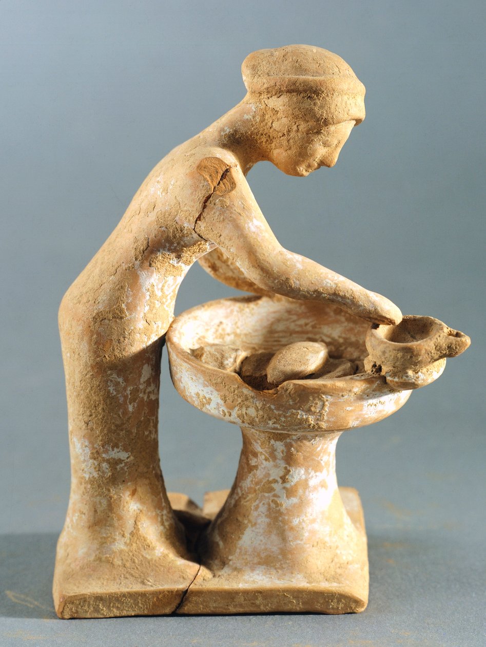 Daily life scene, Tanagra (terracotta) بواسطة اليونانية