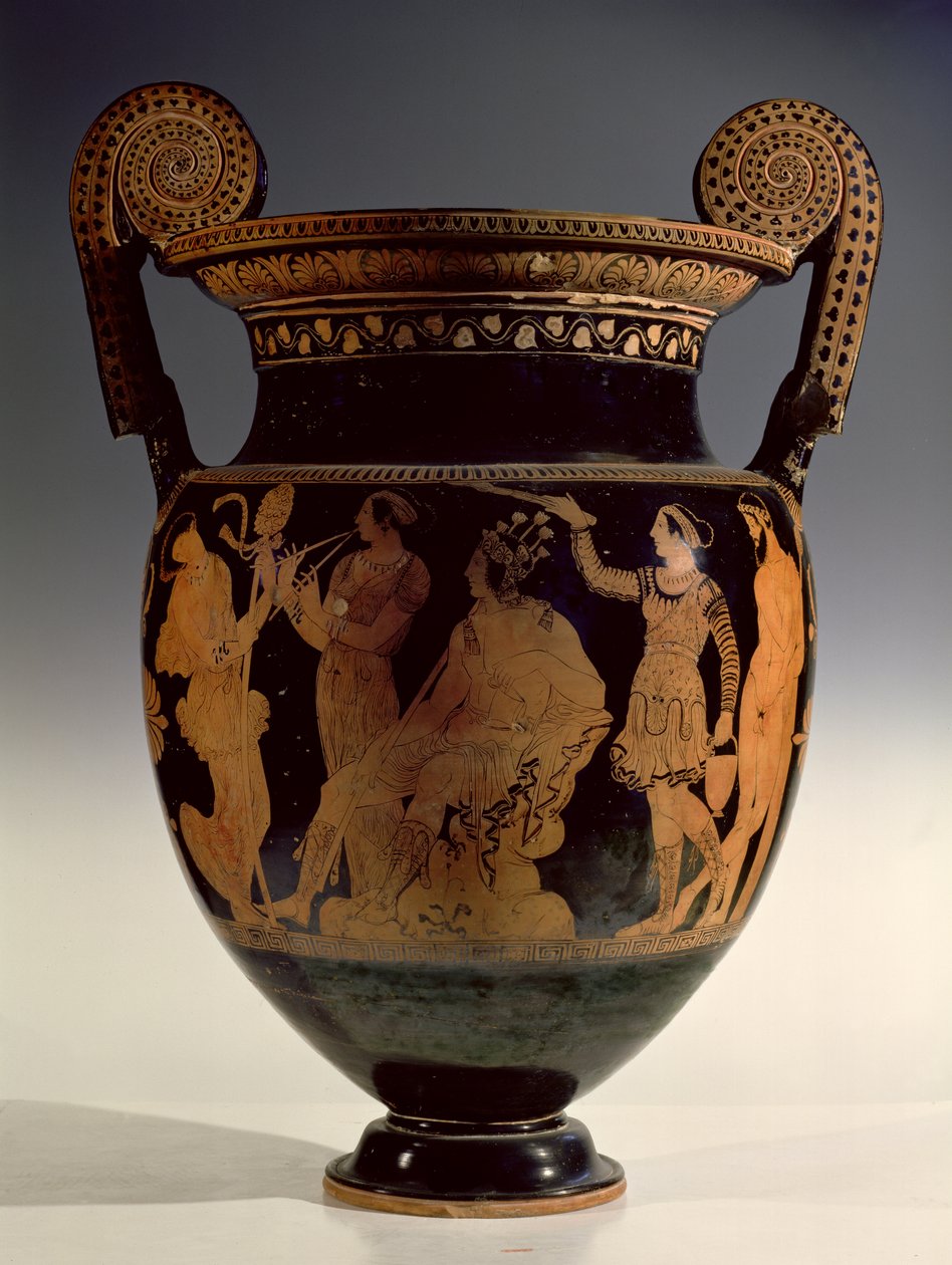 Karneia ، أو Harvest Festival ، الرقم الأحمر الحماسي krater ، أواخر القرن الخامس قبل الميلاد - أوائل القرن الرابع قبل الميلاد (السيراميك) بواسطة اليونانية