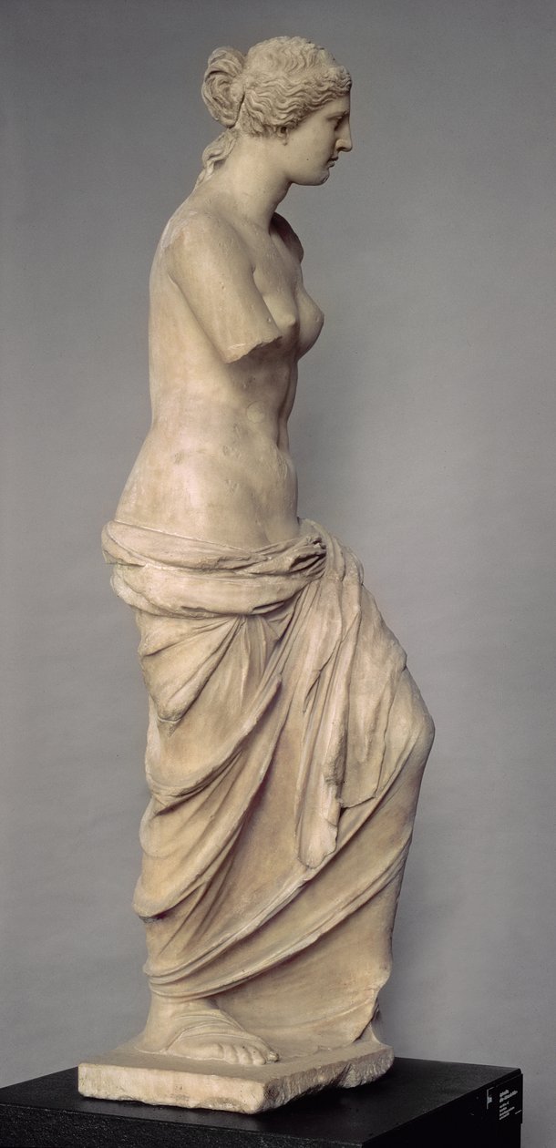 فينوس دي ميلو ، منظر جانبي ، يوناني ، الفترة الهلنستية ، c.100-130 قبل الميلاد (رخام) (لرؤية أمامية انظر 14152) بواسطة اليونانية