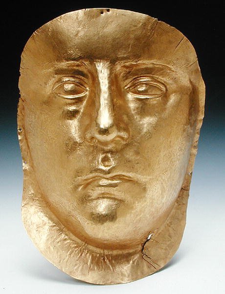 قناع Rhescuporis الثالث (210-228 م) ملك البوسفور (ذهبي) بواسطة يوناني يوناني