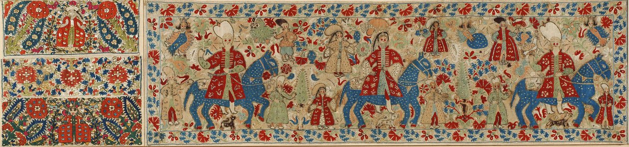 غطاء وسادة الزفاف ، من يوانينا ، إيبيروس ، القرنين السابع عشر والثامن عشر (كتان بخيوط معدنية حريرية وفضية) بواسطة المدرسة اليونانية