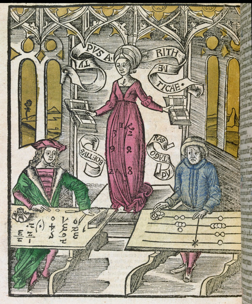 رمزية الحساب ، من `` Margarita Philosophica &39;&39; بقلم غريغور ريش ، 1503 بواسطة جريجور ريش