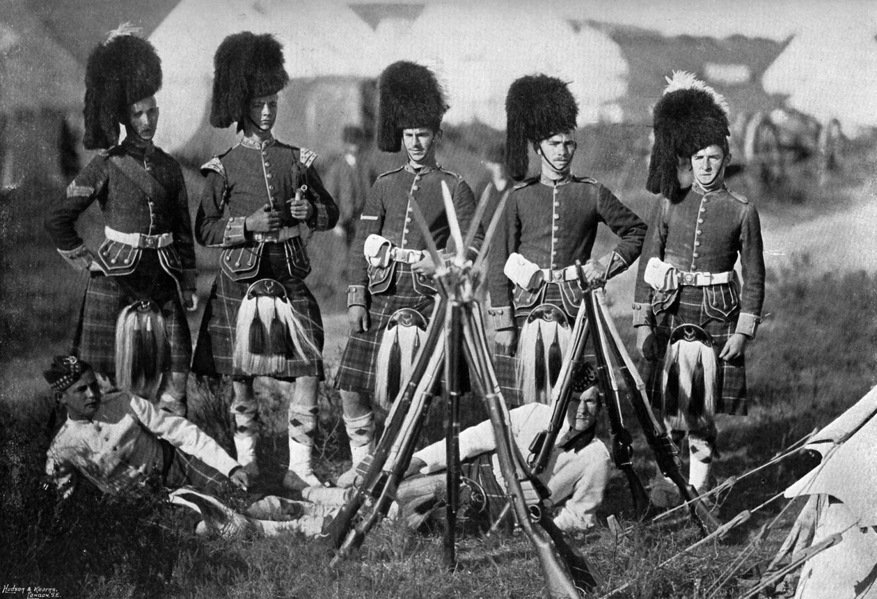 حارس معسكرات Seaforth Highlanders في مناورات New Forest ، Hampshire ، 1896. بواسطة غريغوري وشركاه