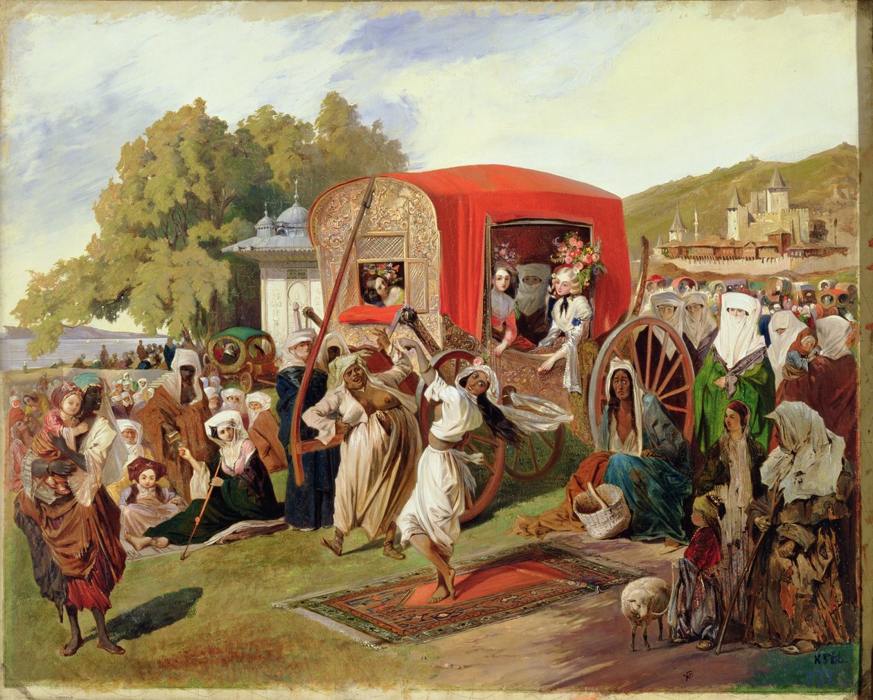 حفلة خارجية في تركيا ، 1830-60 بواسطة غريغوري جريجوريفيتش جاجارين