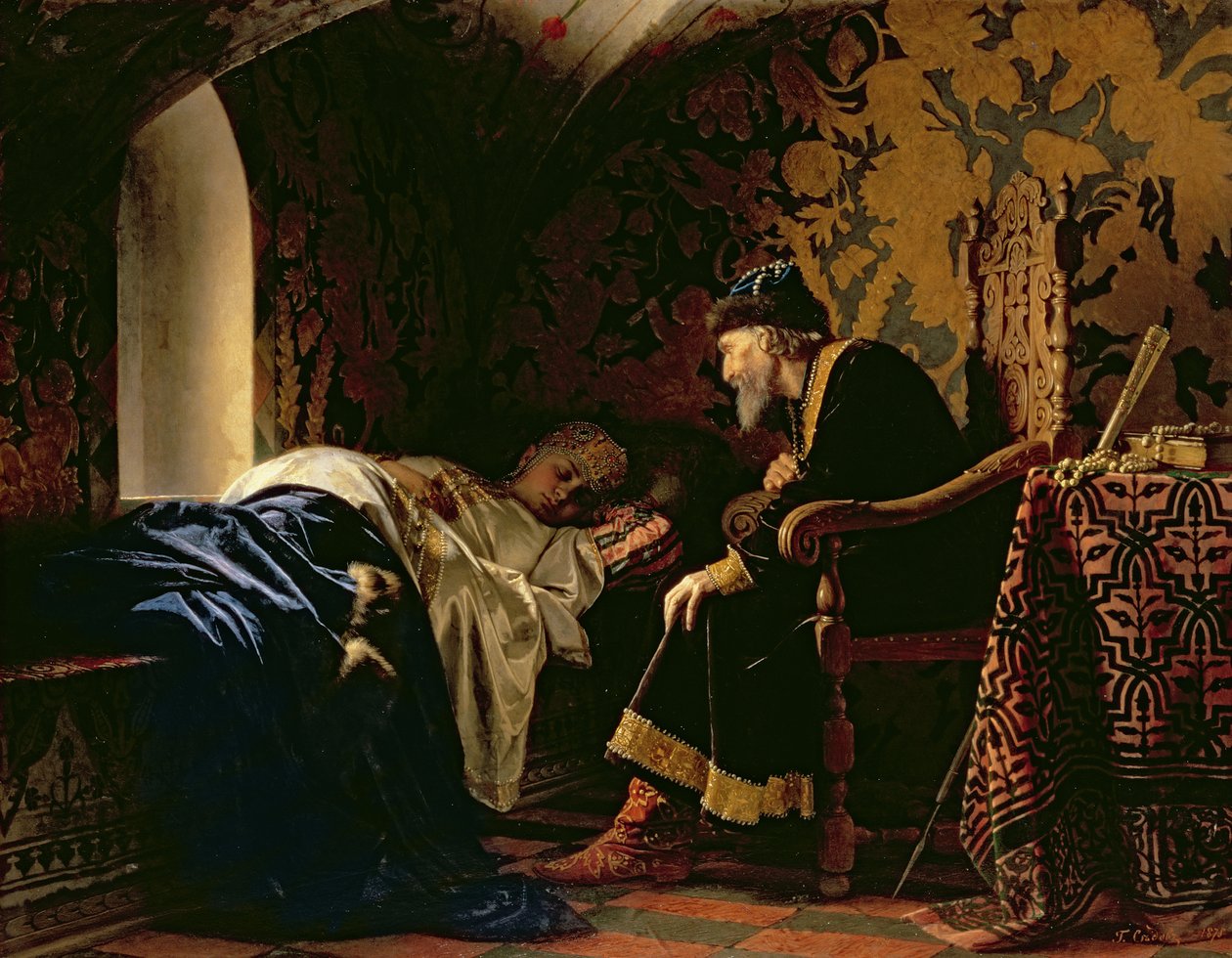 القيصر إيفان الرهيب الإعجاب Vasilia Melentevna ، 1875 بواسطة غريغوري سيمينوفيتش سيدوف