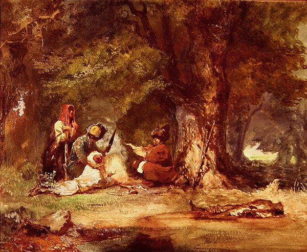الجنود الروس خلال حروب القوقاز 1817-1864 (ألوان مائية على ورق) بواسطة غريغوري جريجوريفيتش جاجارين
