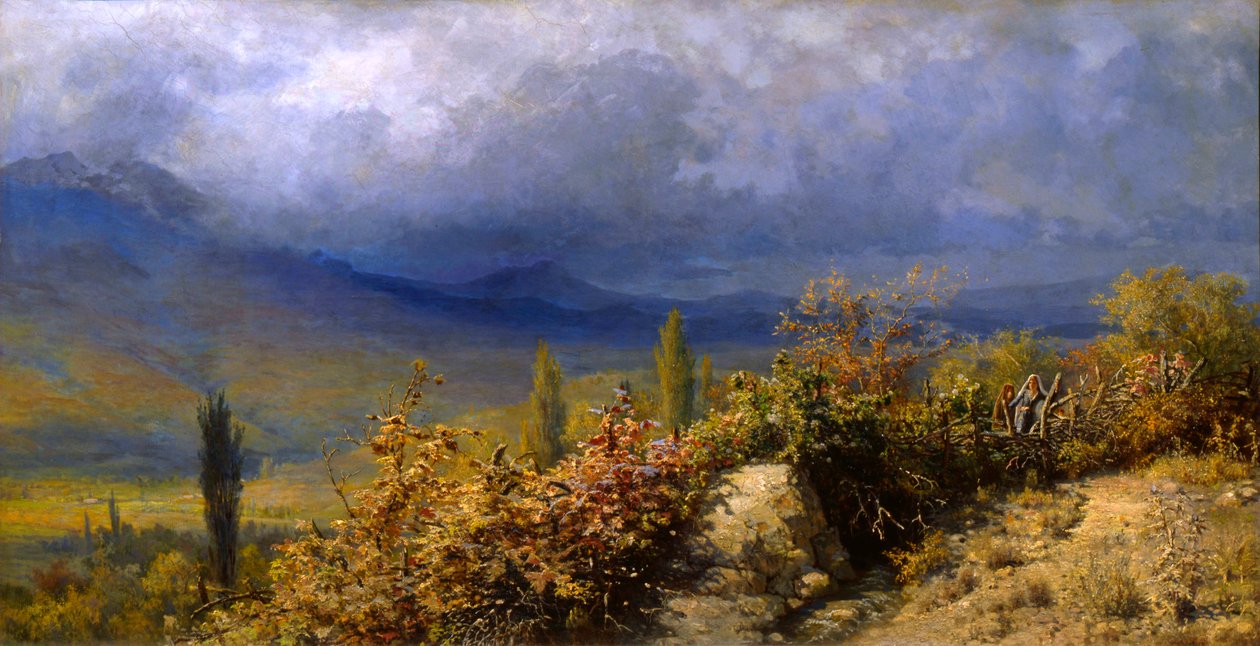 منظر الخريف لشبه جزيرة القرم ، 1884. بواسطة Grigori Grigorievich Mjasoedov