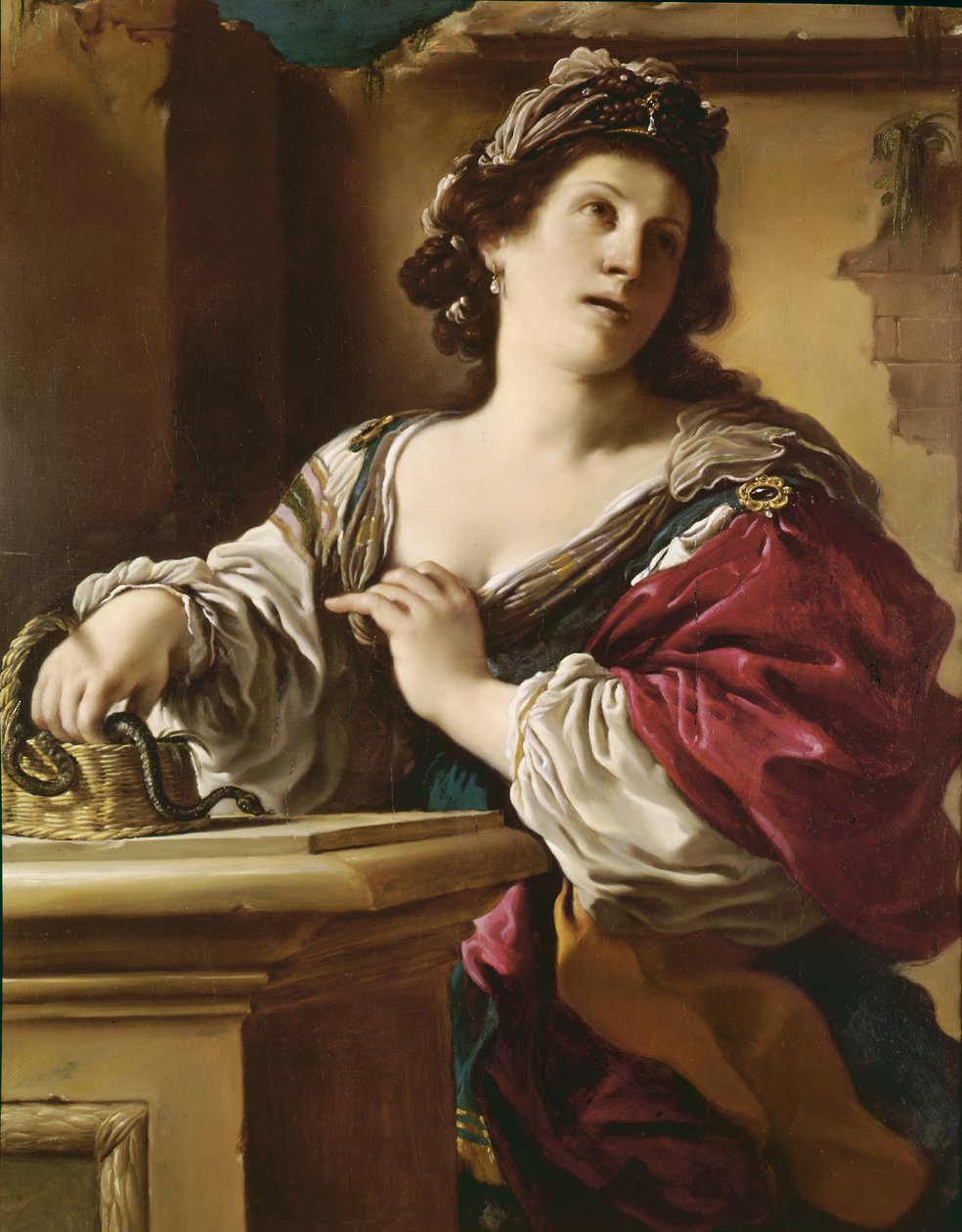 كليوباترا (زيت) بواسطة جيوفاني فرانشيسكو باربيري (Il Guercino)