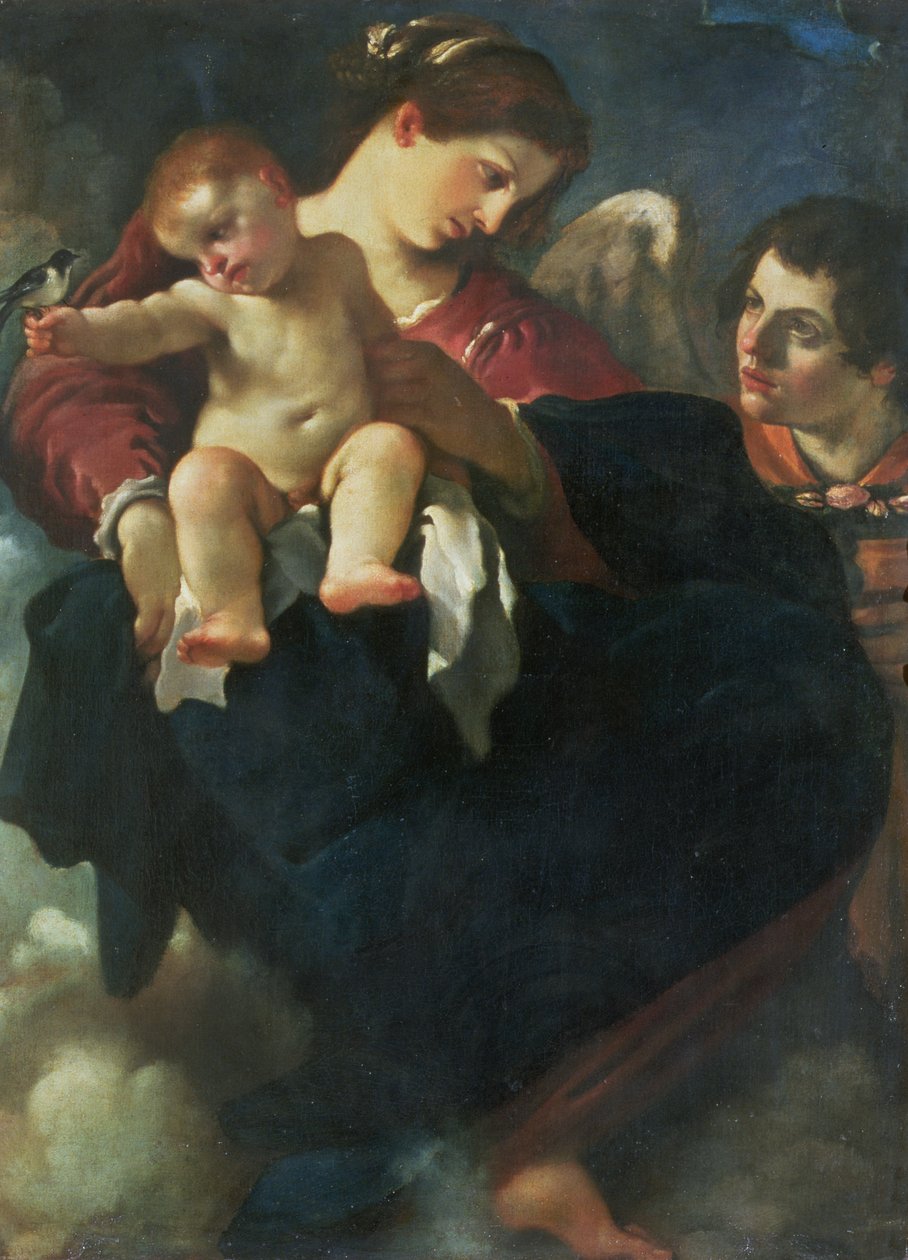 مادونا والطفل مع ابتلاع (مادونا ديلا روندينيلا) بواسطة جيوفاني فرانشيسكو باربيري (Il Guercino)