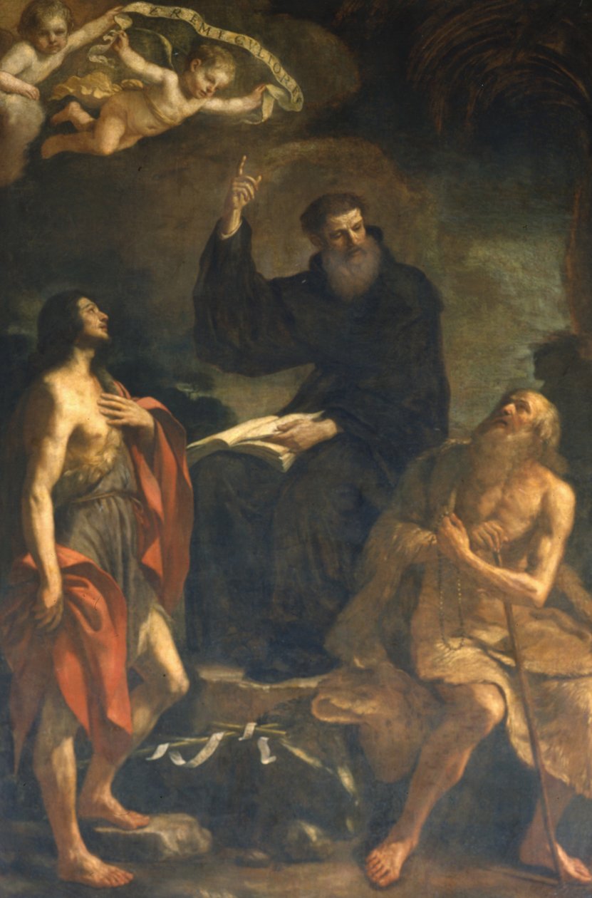 القديس أوغسطين ، وسانت جون وسانت جيروم بواسطة جيوفاني فرانشيسكو باربيري (Il Guercino)