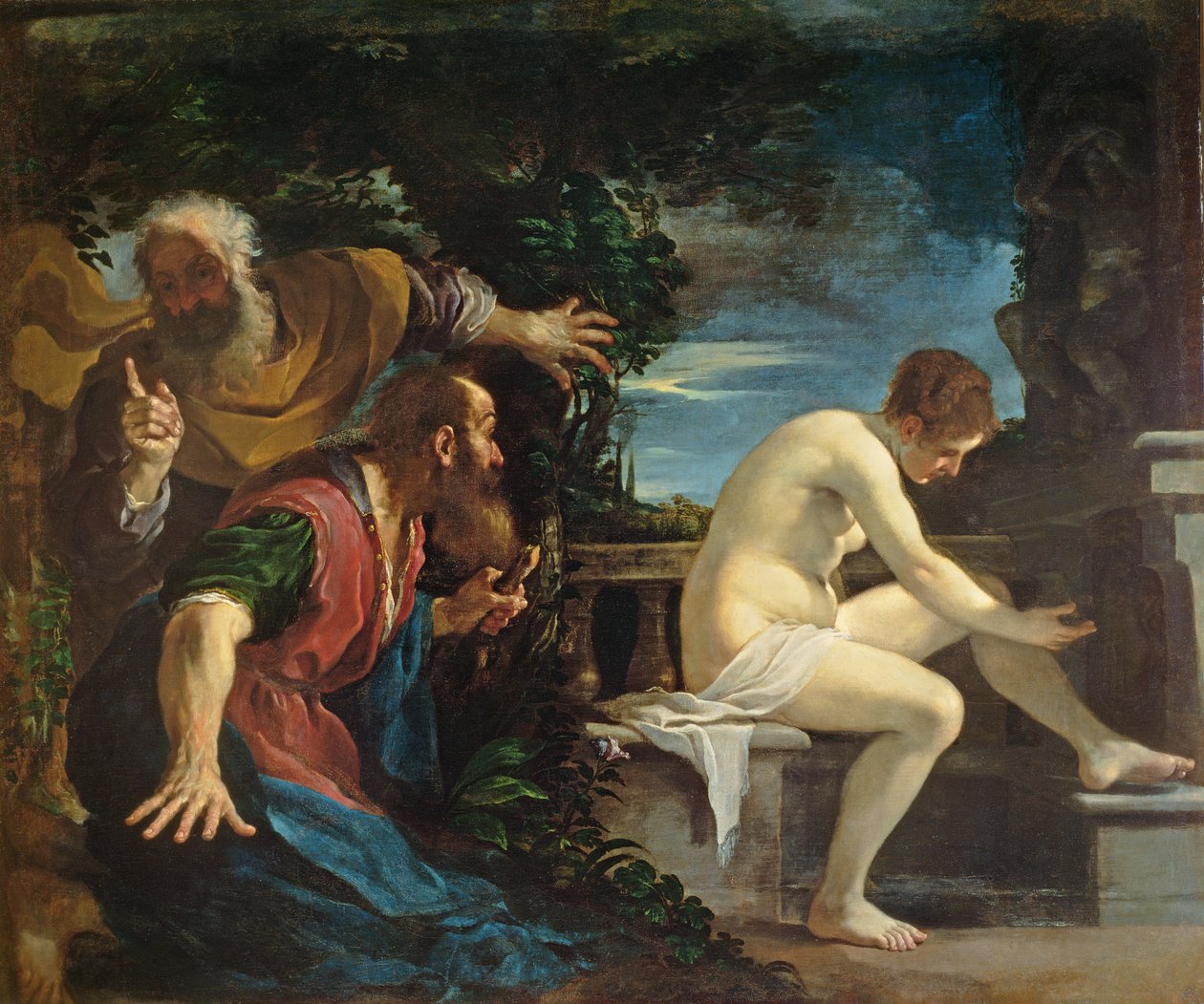 سوزانا والحكماء بواسطة جيوفاني فرانشيسكو باربيري (Il Guercino)