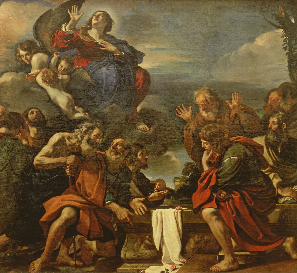 صعود العذراء ، 1623 بواسطة جيوفاني فرانشيسكو باربيري (Il Guercino)