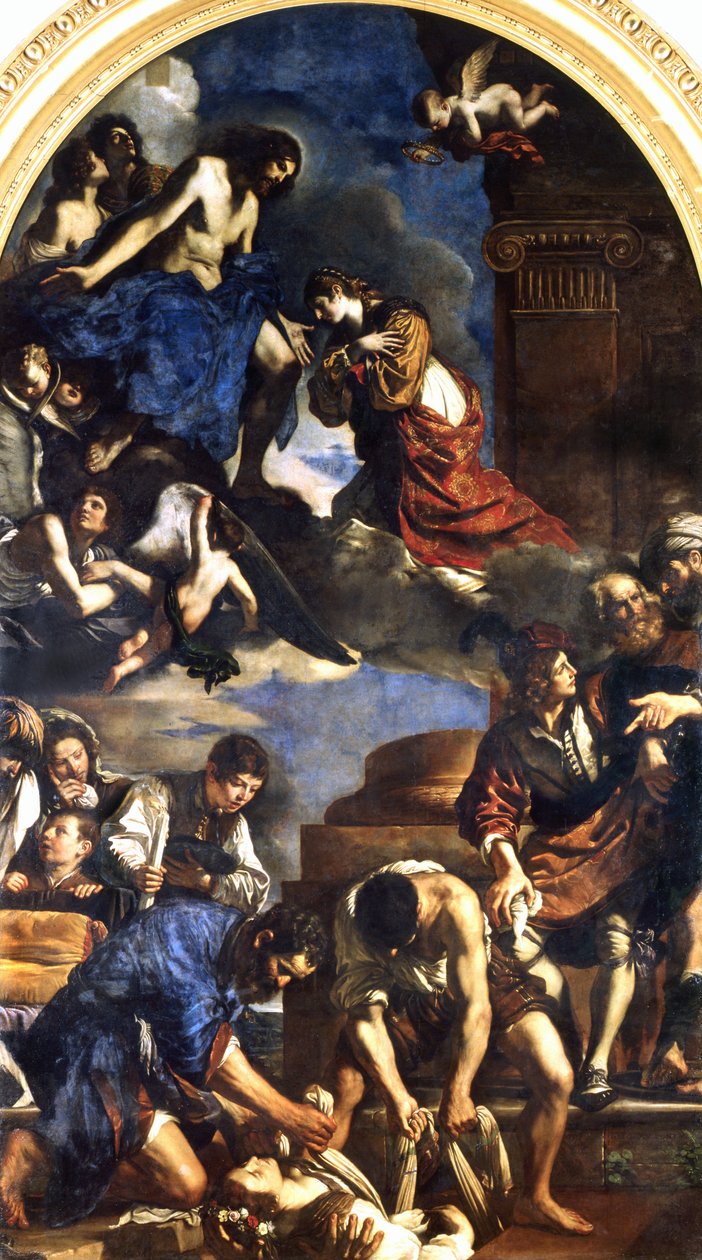 وفاة القديس بترونيلا 1621-22 بواسطة جيوفاني فرانشيسكو باربيري (Il Guercino)