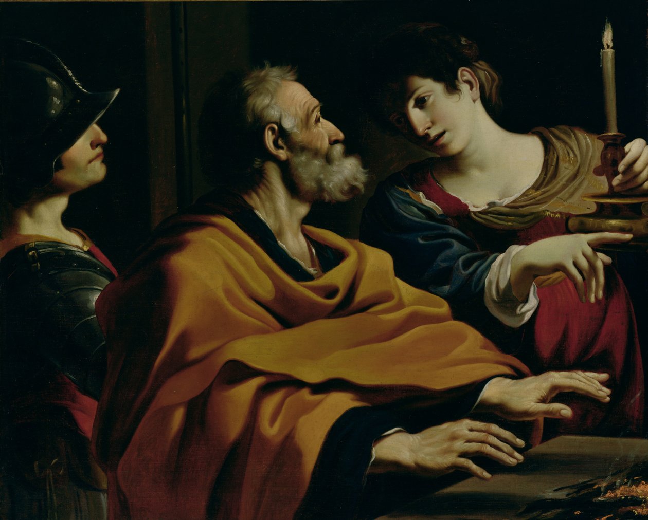 إنكار القديس بطرس بواسطة جيوفاني فرانشيسكو باربيري (Il Guercino)
