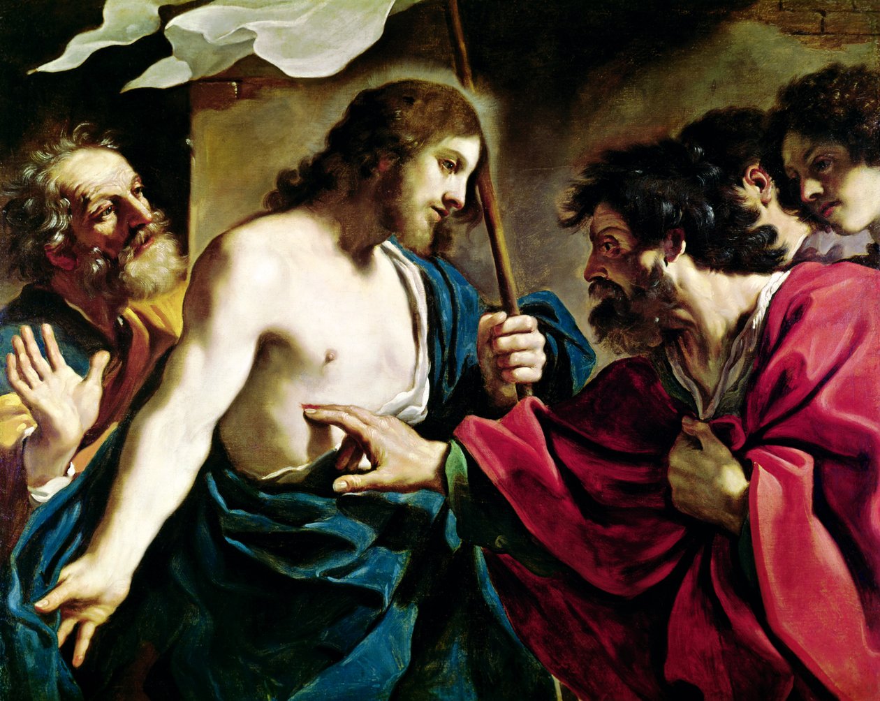 شكوك القديس توما بواسطة جيوفاني فرانشيسكو باربيري (Il Guercino)