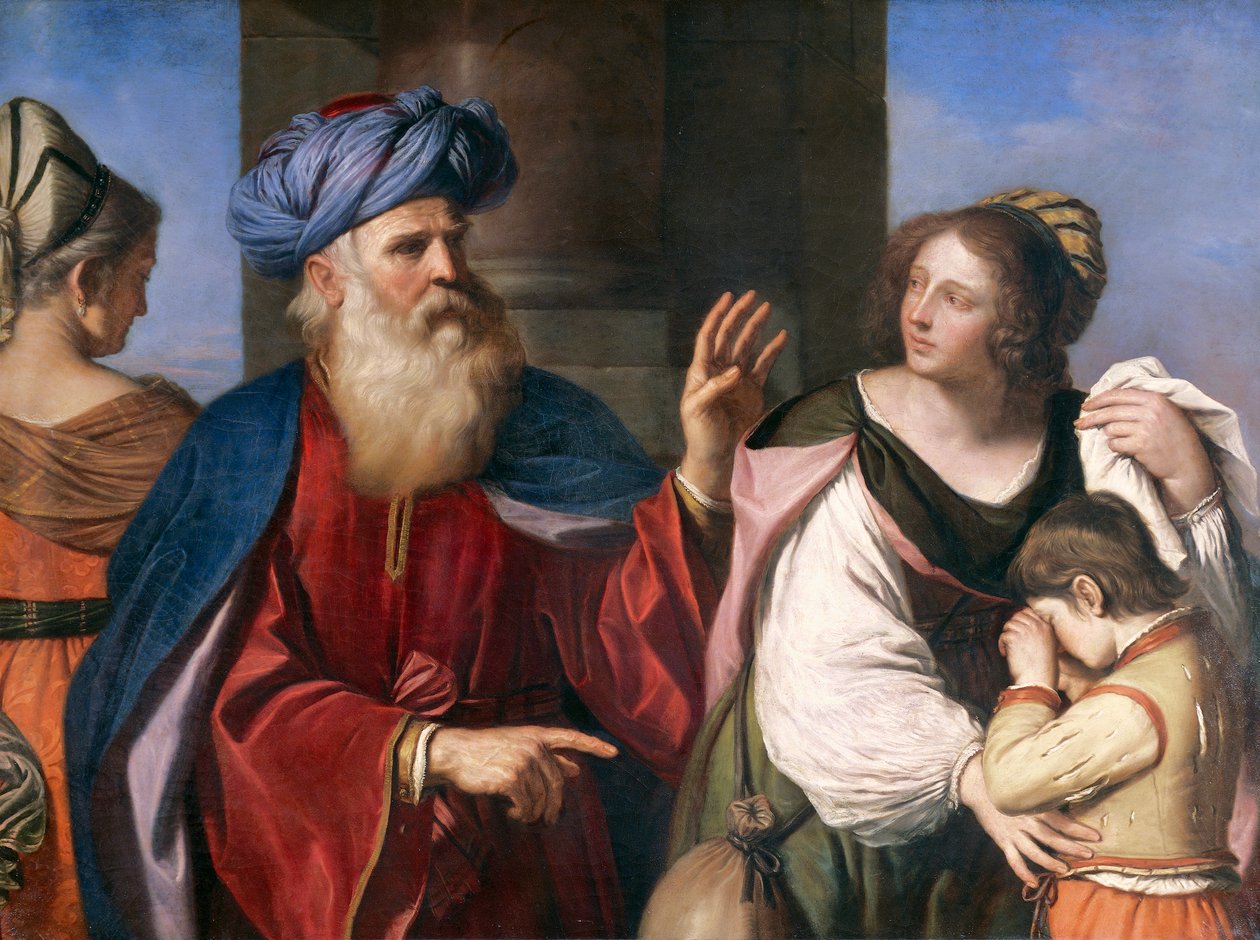 أبراهام ينفي هاجر لجيرسينو (1591-1666) ، زيت على قماش بواسطة جويرسينو