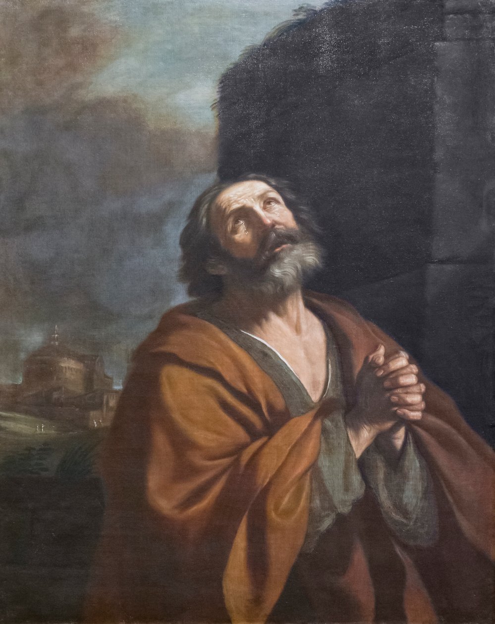 القديس بطرس يبكي بواسطة جويرسينو (1591-1666)