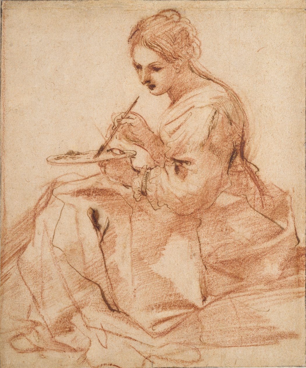 امرأة ترسم حكاية رمزية للرسم ، ج 1618 بواسطة جويرسينو