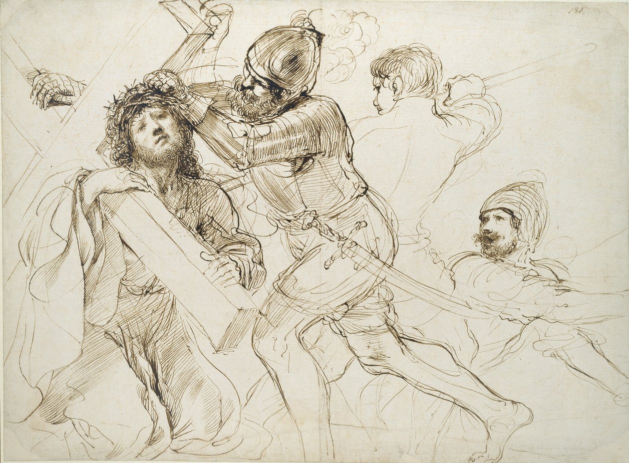 المسيح يحمل الصليب 1625-1628 بواسطة جويرسينو