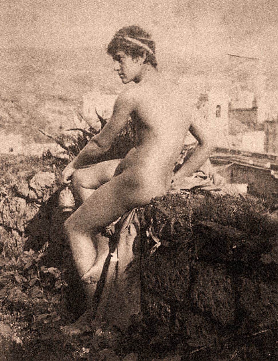 صورة لفنشنزو جالدي ، Posillipo ، نابولي 1895 بواسطة Guglielmo Plüschow