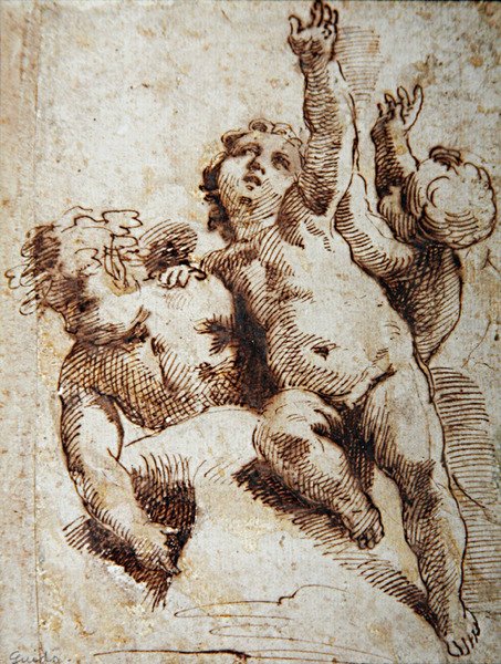 كروب ، حوالي 1620 (قلم رصاص على ورق) بواسطة Guido (Attr. To) Reni