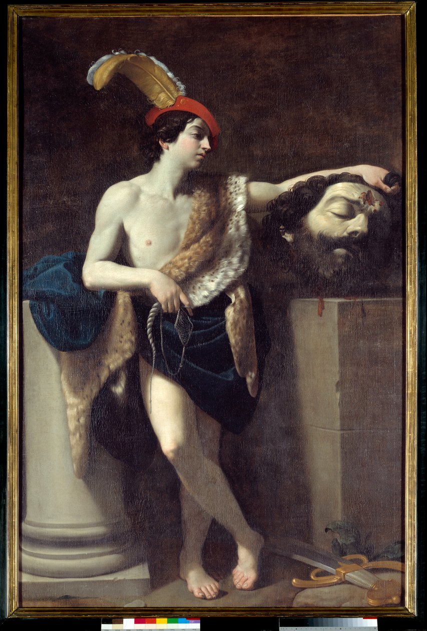 ديفيد ممسكًا برأس جالوت بواسطة Guido Reni dit le Guide (1575-1642) 1606 Sun. 2،37x1،37 م بواسطة جويدو ريني