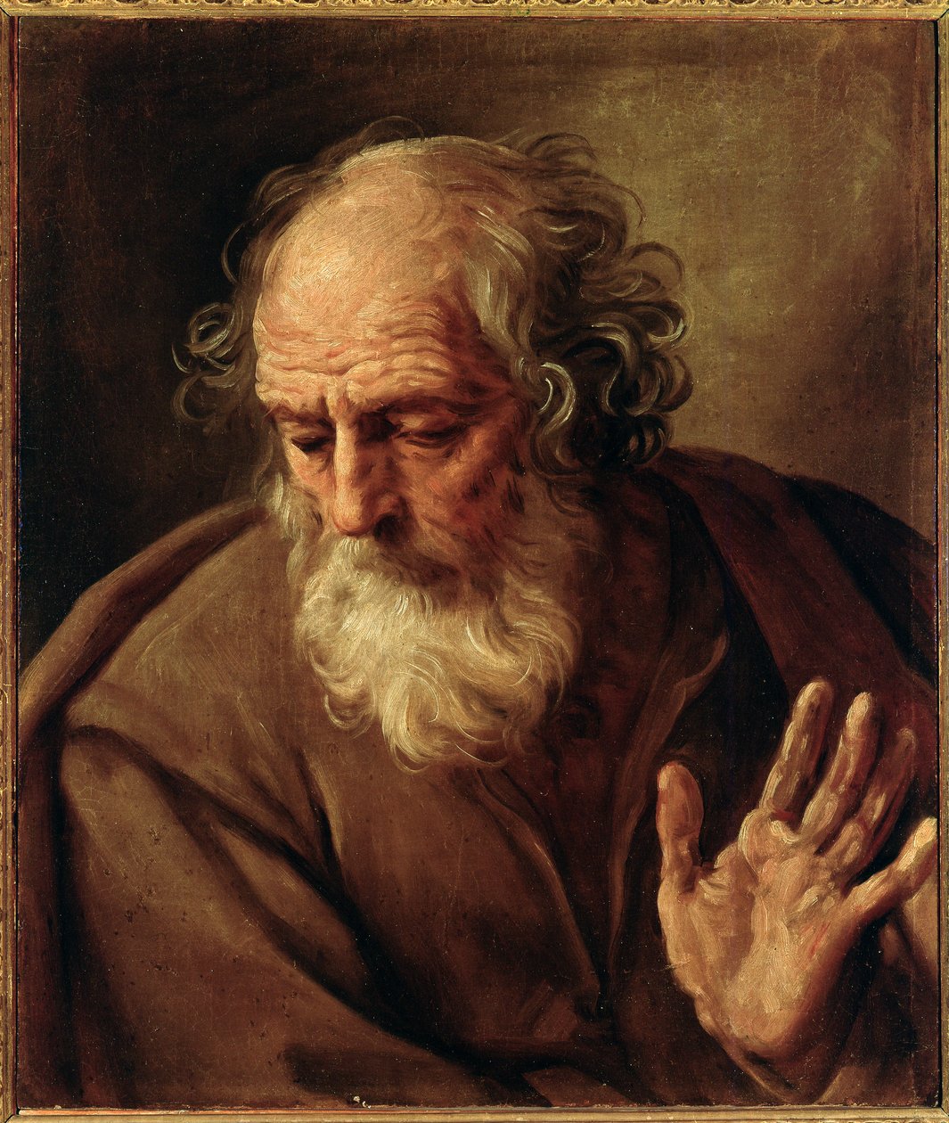 Portrait of Saint Joseph Painting by Guido Reni dit The Guide (1575-1642) 1640-1642 Oil on canvas Dim 65x53 cm Rome, galleria Nazionale d