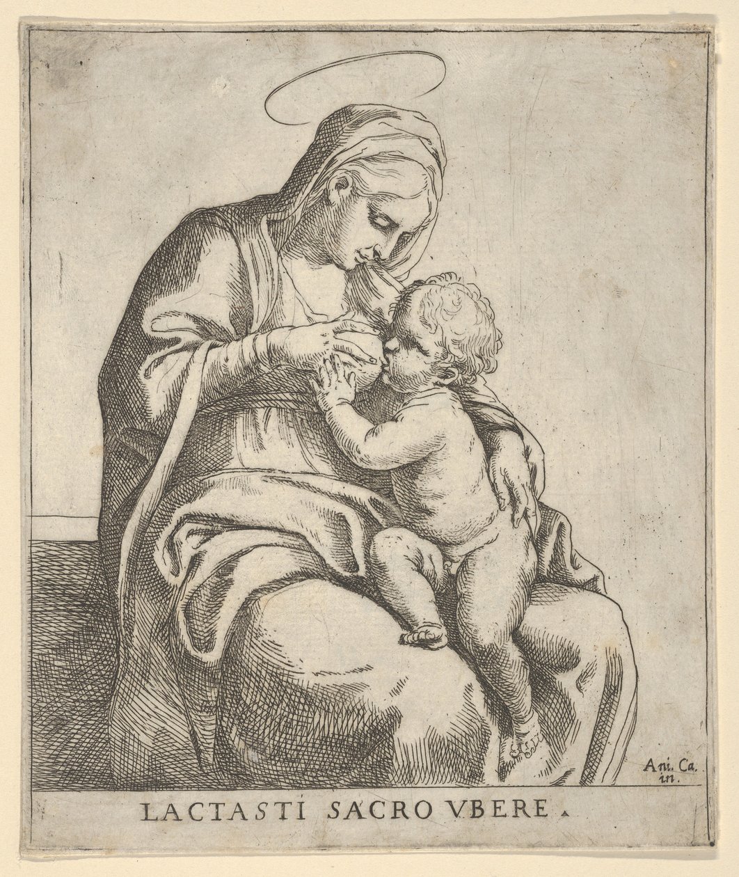 العذراء ترضع الرضيع المسيح ، كاليفورنيا. 1590-1610. بواسطة جويدو ريني