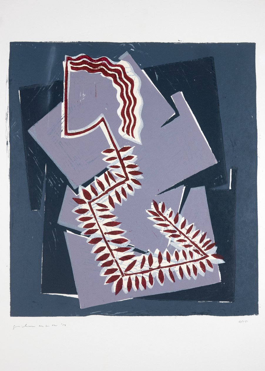 Woman With Fern Nº1، 2019 (لينوكوت) بواسطة Guilherme Pontes