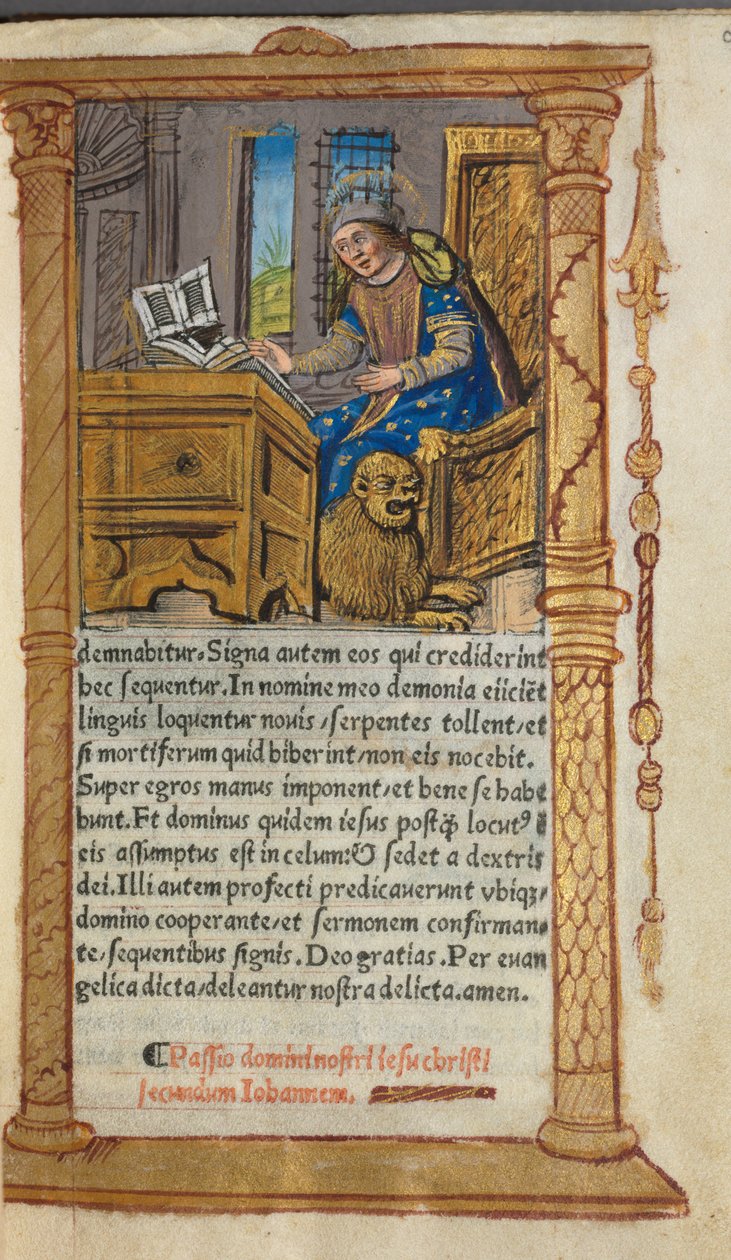 كتاب مطبوع لساعات استخدام روما: fol. 20r ، سانت مارك ، 1510. بواسطة غيوم لو روج