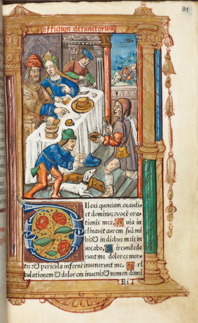 كتاب مطبوع لساعات استخدام روما: fol. 73 و لعازر 1510. بواسطة غيوم لو روج