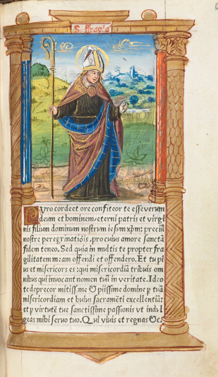كتاب مطبوع لساعات استخدام روما: fol. 96r سانت أوغسطين ، 1510. بواسطة غيوم لو روج