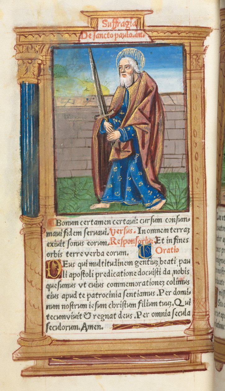 كتاب مطبوع لساعات استخدام روما: fol. 99v ، سانت بول ، 1510. بواسطة غيوم لو روج
