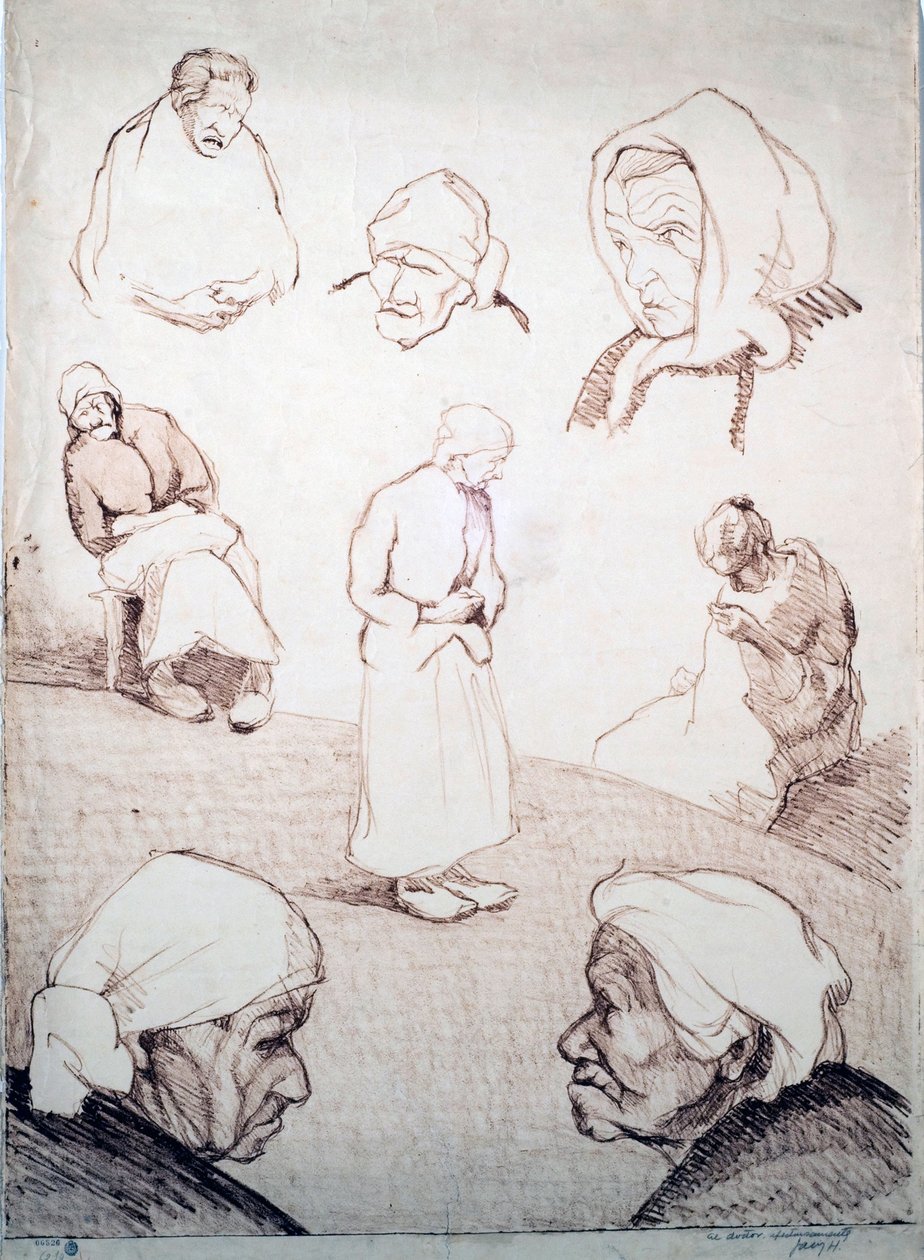 ثماني دراسات للمسنات بواسطة Guillermo Facio Hebequer