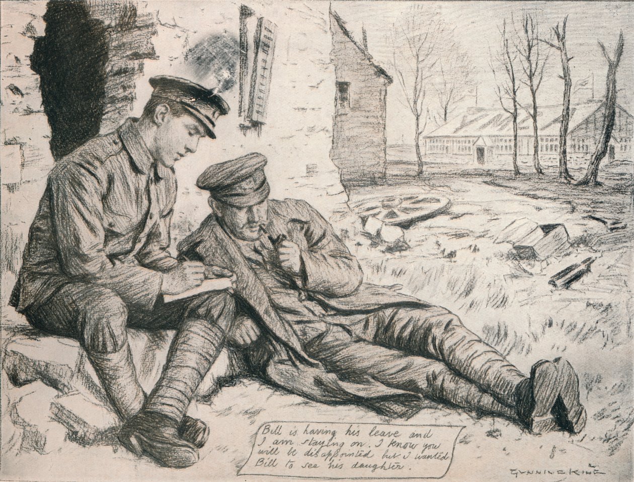 رسالة المنزل ، c1917 ، 1918 بواسطة Gunning King