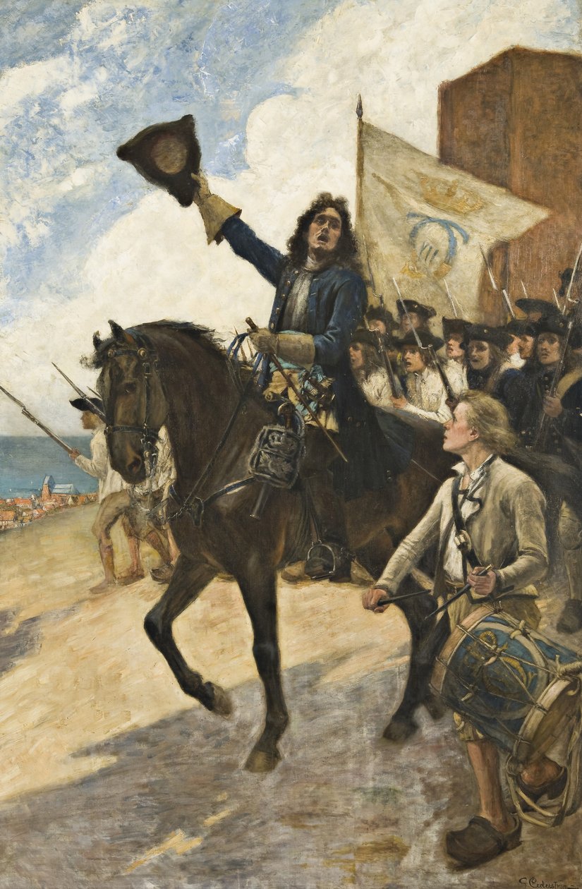 Magnus Stenbock في معركة هيلسينجبورج بواسطة غوستاف سيدرستروم