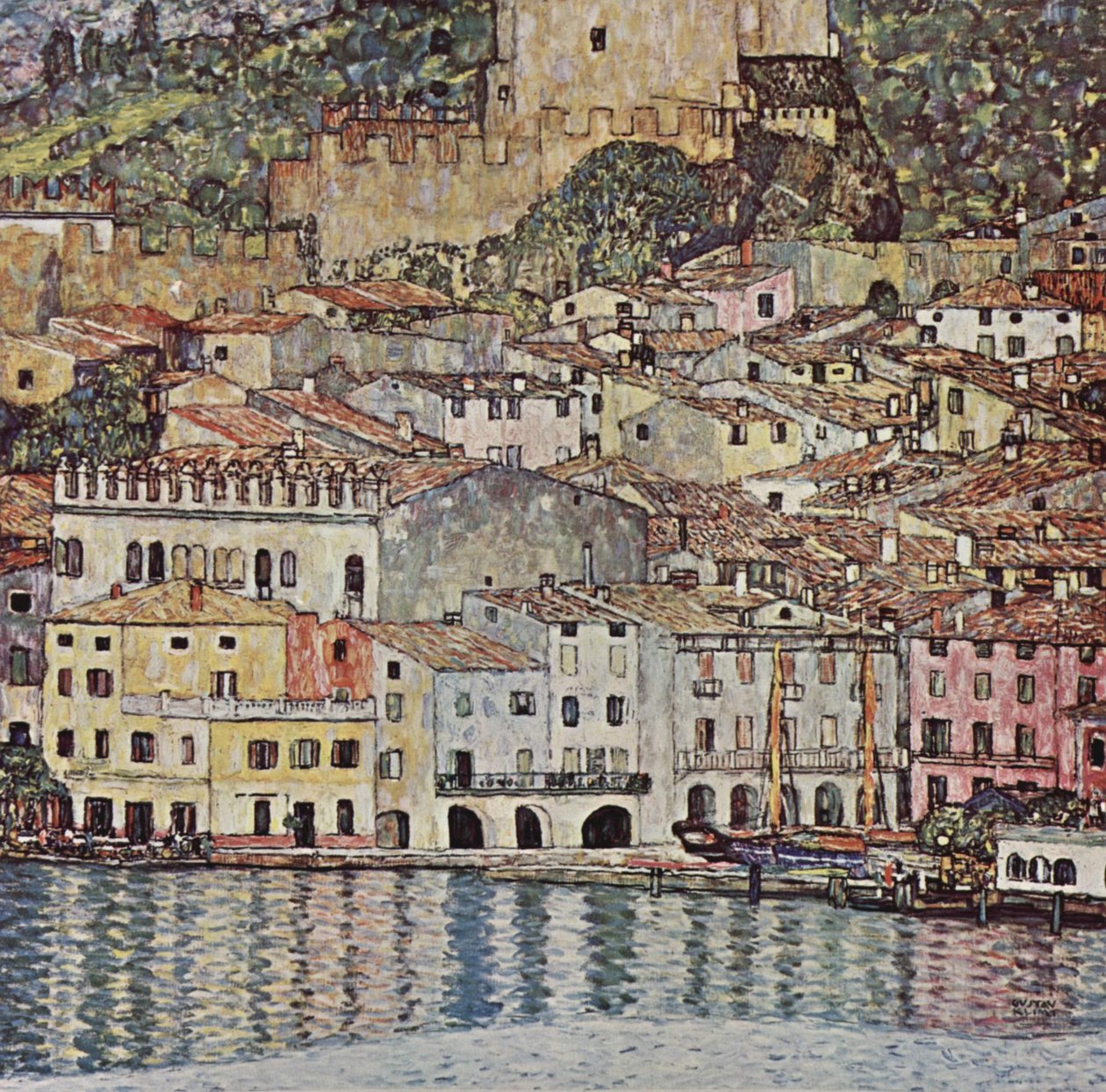Malcesine على بحيرة غاردا بواسطة غوستاف كليمت
