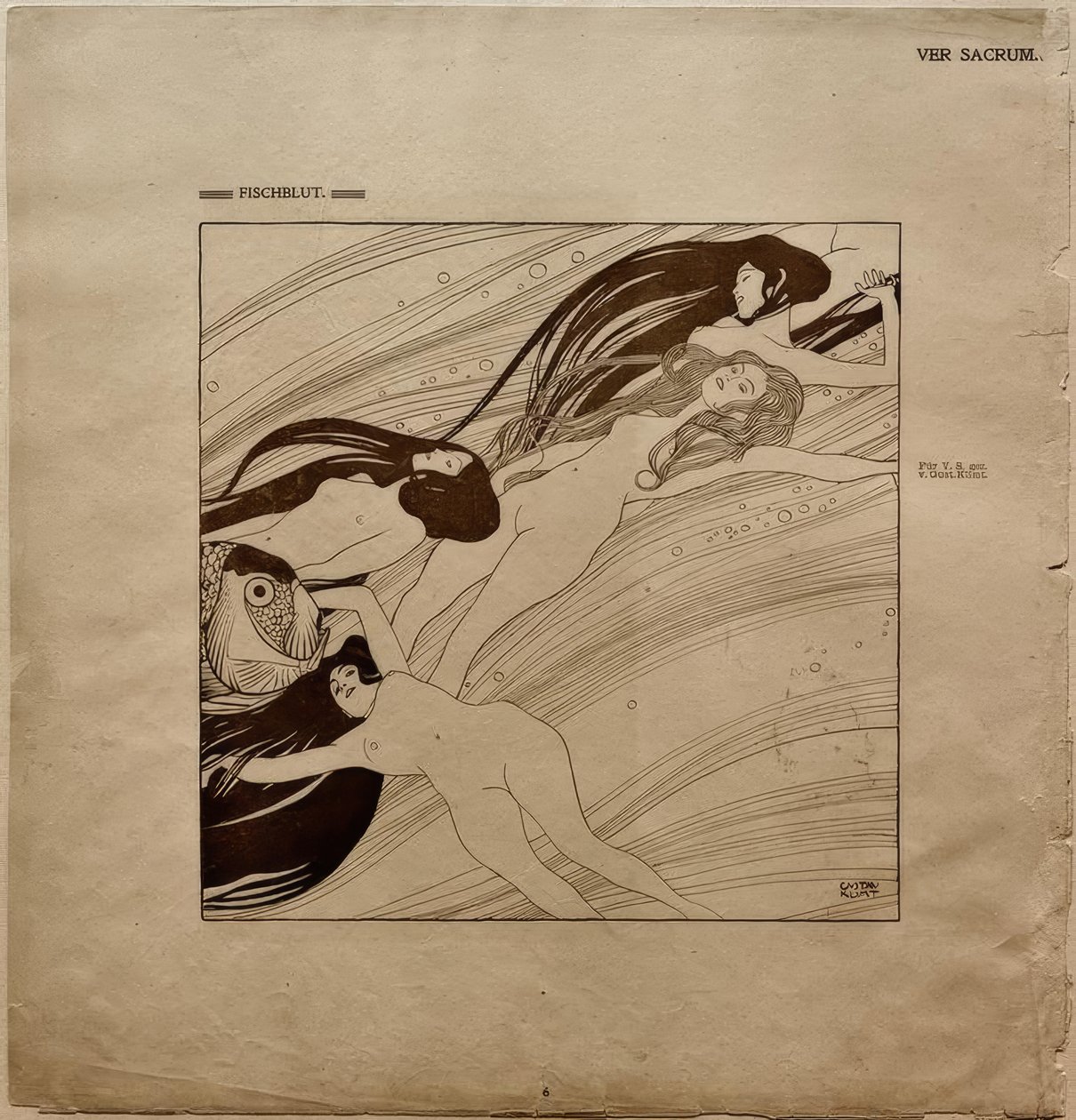 Ver Sacrum 1898، Fischblut - G.Klimt بواسطة غوستاف كليمت