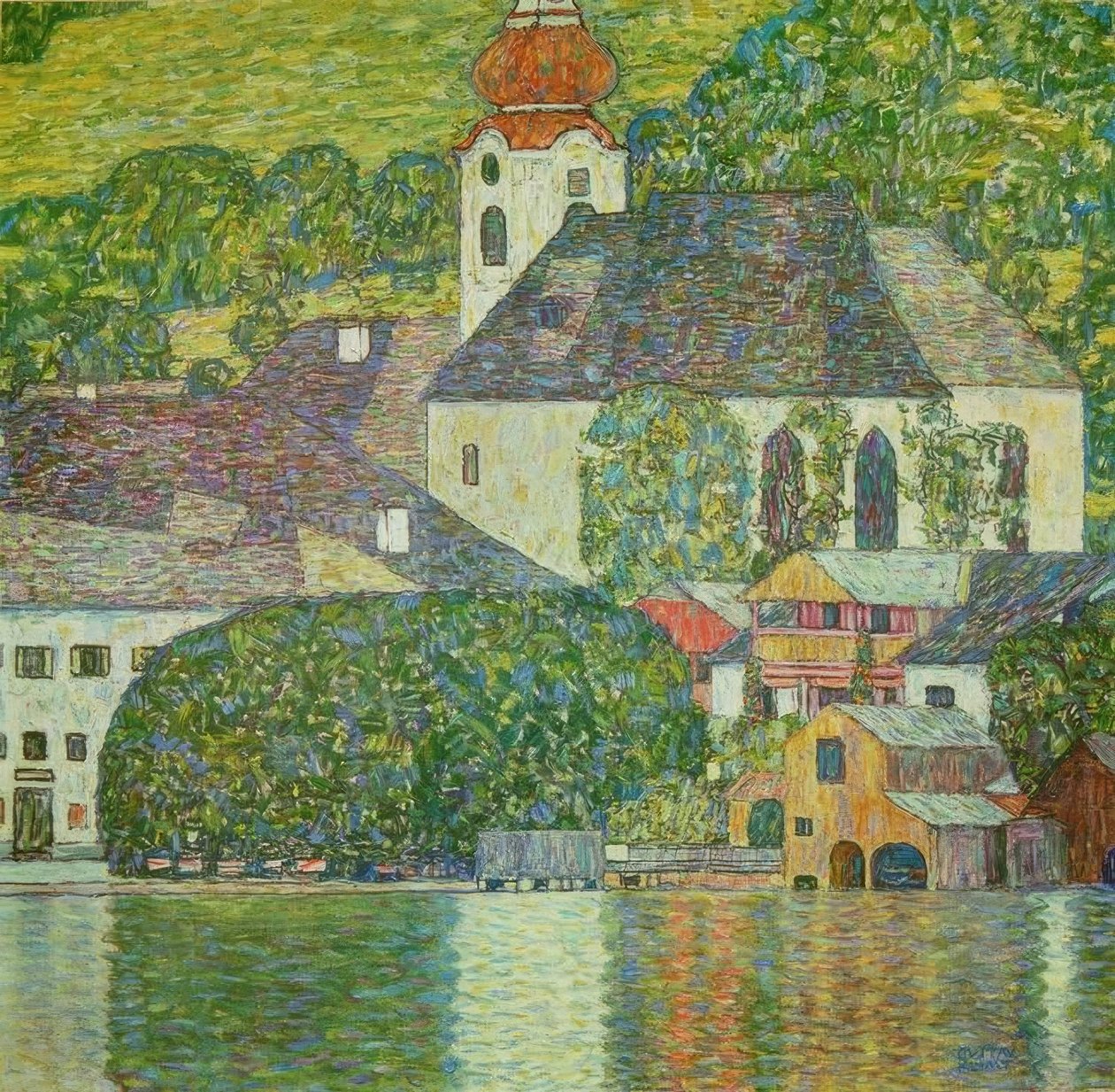 الكنيسة في Unterach على بحيرة Attersee بواسطة غوستاف كليمت