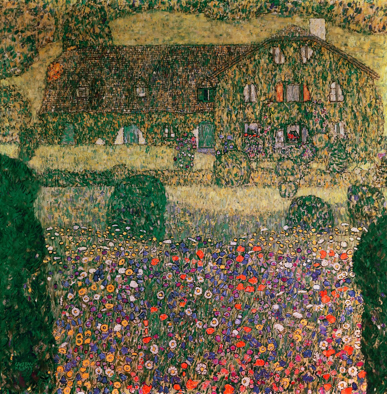 منزل ريفي من قبل Attersee ، c.1914 بواسطة غوستاف كليمت