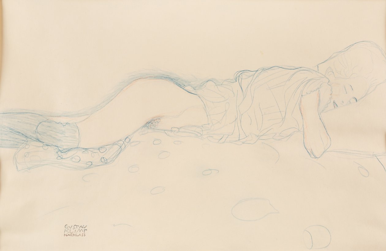 أنثى شبه عارية ، ج. 1908. بواسطة غوستاف كليمت
