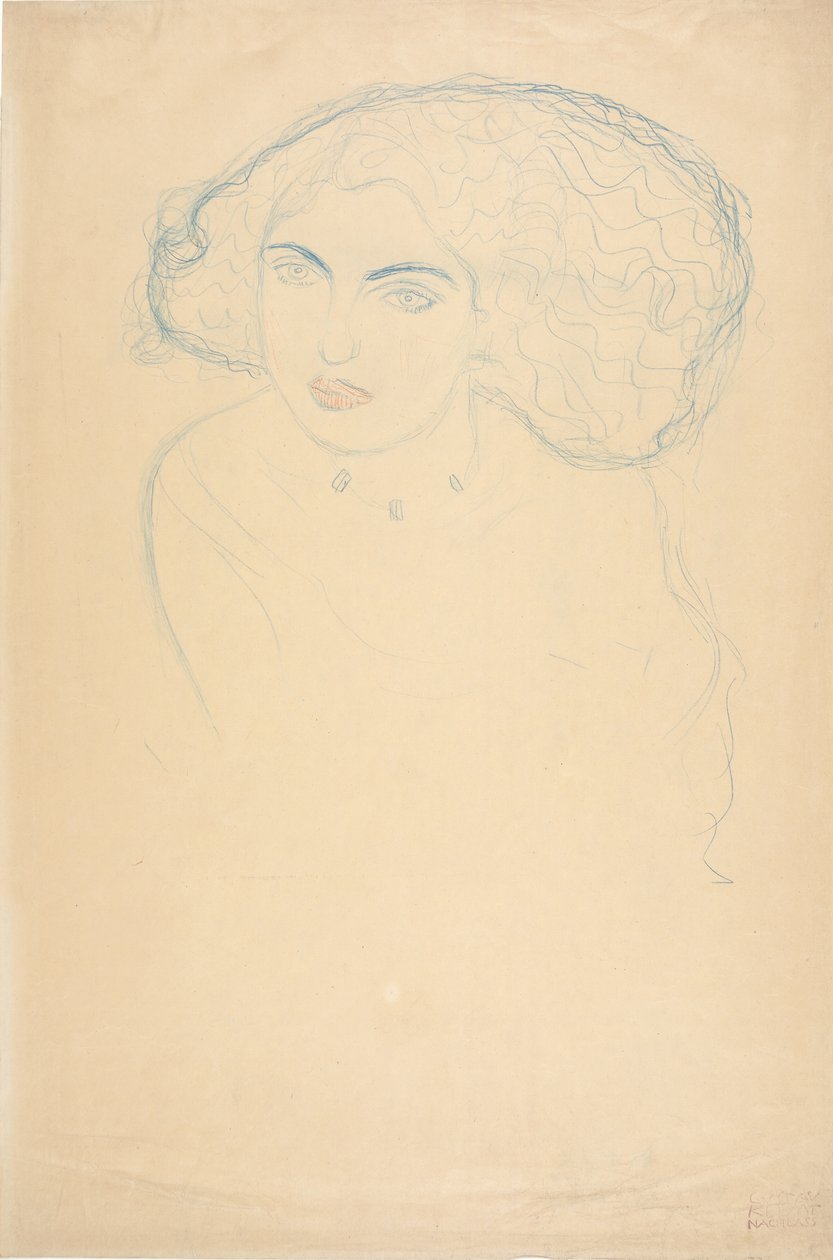 رأس امرأة ، ج. 1916. بواسطة غوستاف كليمت