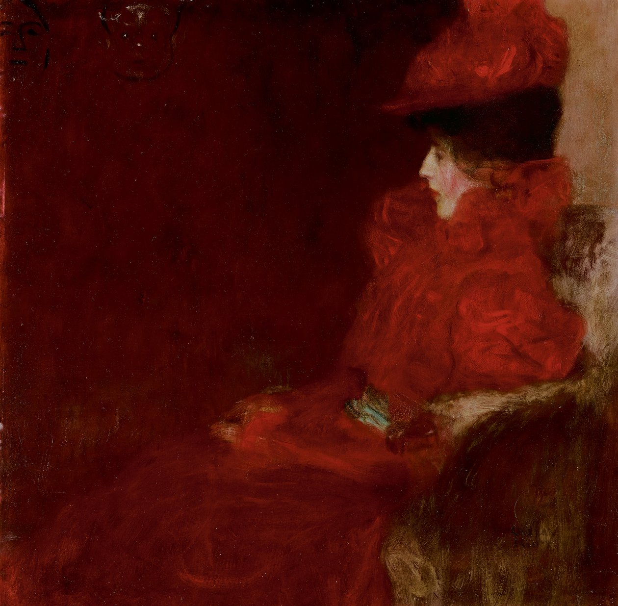 كليمت - DAME IM FAUTEUIL (امرأة على كرسي بذراعين)، 1897-98 بواسطة غوستاف كليمت