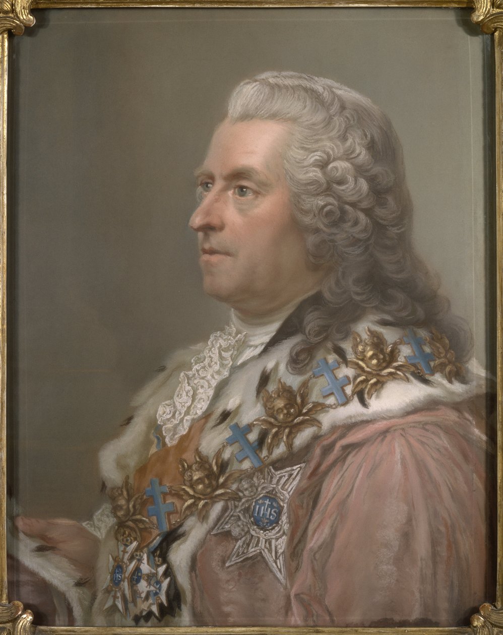 صورة للكونت كارل جوستاف تيسين (1695-1770) ، بقلم لوندبرج ، جوستاف (1695-1786). باستيل على ورق بواسطة جوستاف لوندبرج