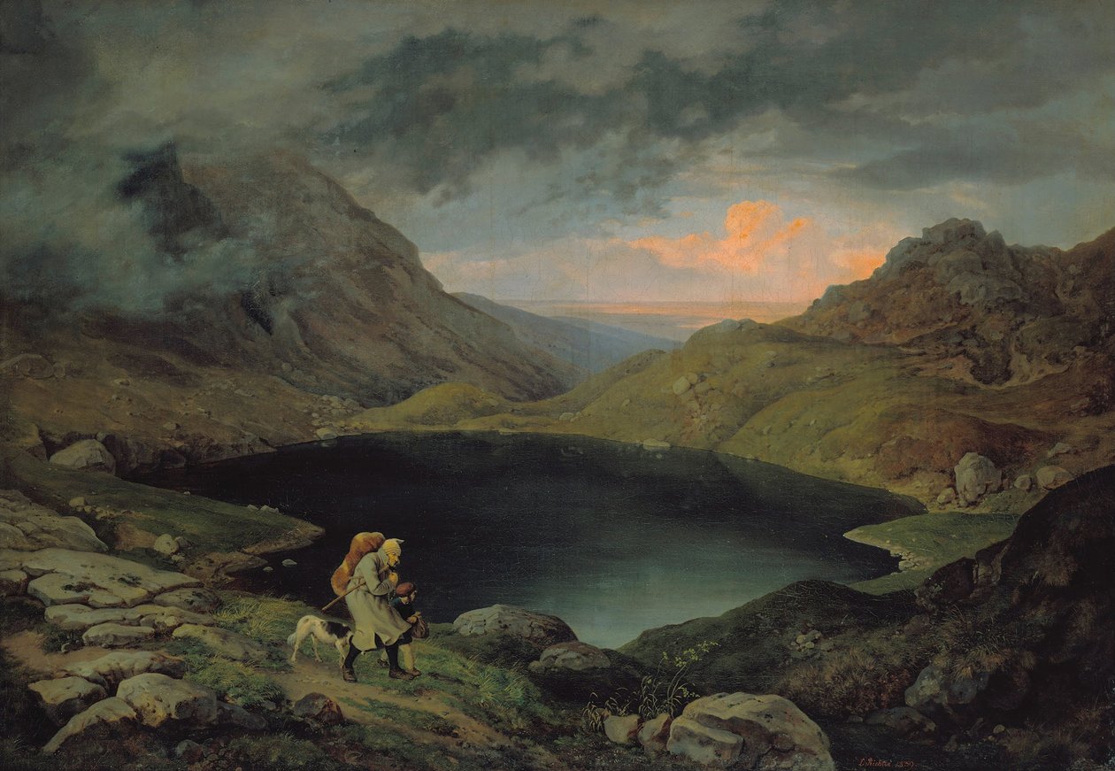 بحيرة في Riesengebirge ، 1839 بواسطة غوستاف كارل لودفيج ريختر
