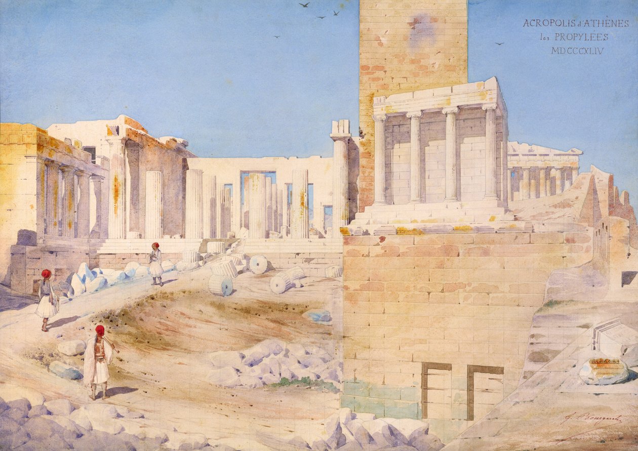 الأكروبوليس في أثينا ، 1844 بواسطة جوستاف بوجريل